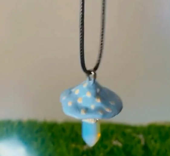 Mushroom Crystal Fairycore Pendants