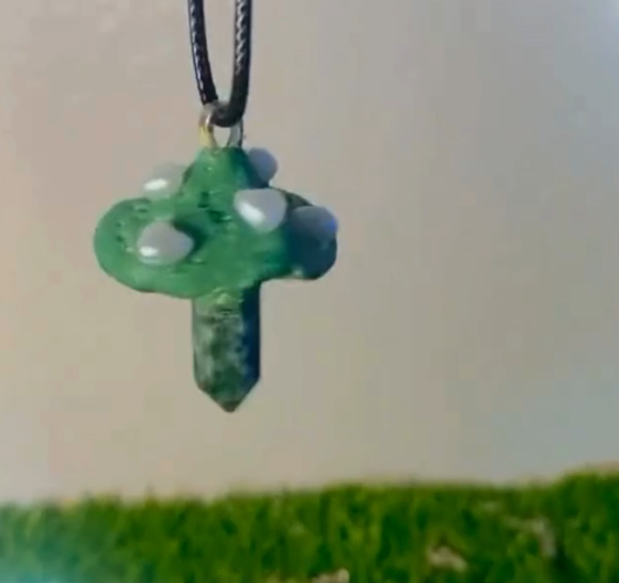 Mushroom Crystal Fairycore Pendants