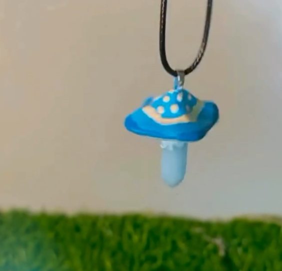 Mushroom Crystal Fairycore Pendants