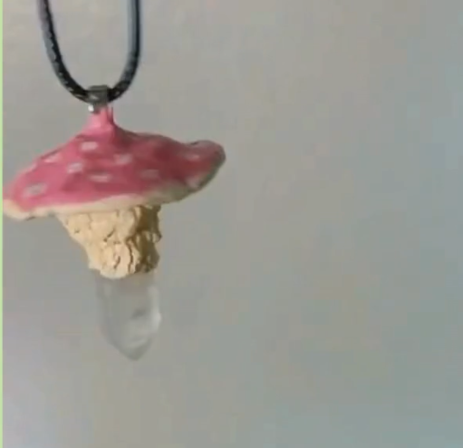 Mushroom Crystal Fairycore Pendants