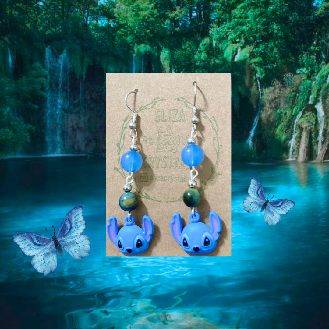 Cute Stitch Earrings (Gold or Silver)