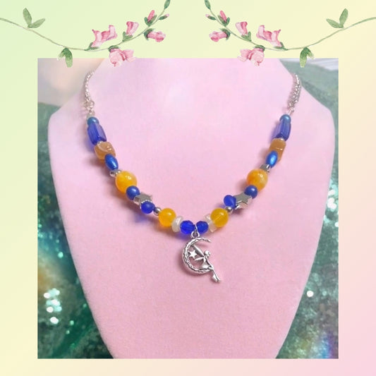 Starry Night inspired Crystal Necklace