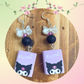 Large Book Hello Kitty Keroppi, Kuromi, My Melody, Pom Pom Purin Earrings