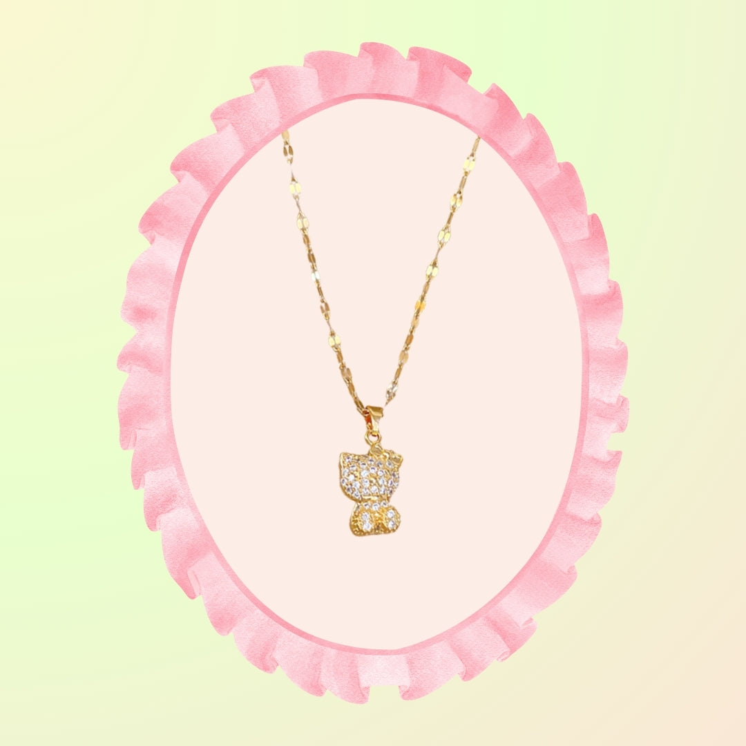 HK Kitty Gold Plated Necklace