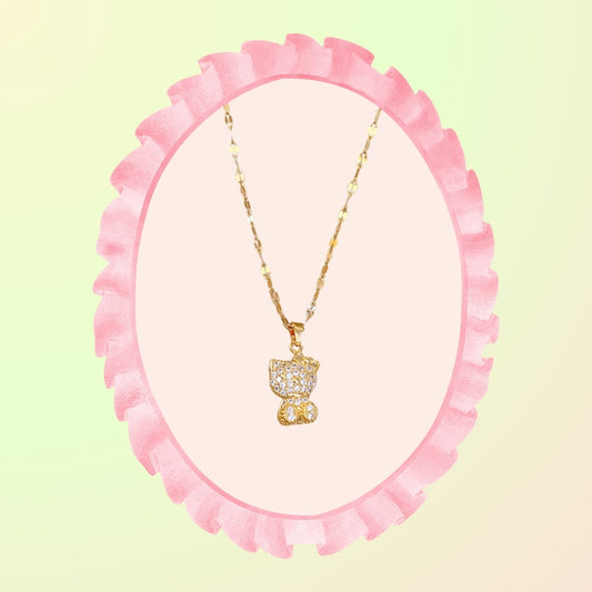 HK Kitty Gold Plated Necklace